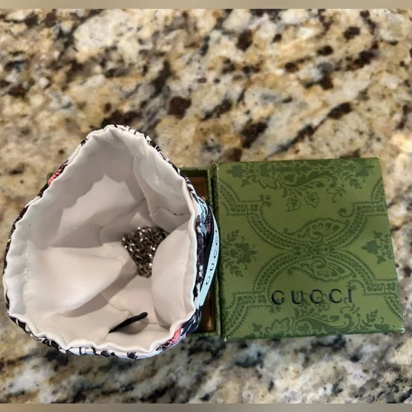 GUCCI Interlocking Necklace Ag925 Silver Auth with box and dust bag #2 - Picture 4 of 4